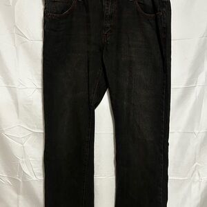 16 Revolution 88 Jeans Mens 36x30 Black Red Stitch Flap Pocket Y2K 100% Cotton